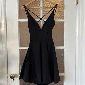 Lulus Strappy black dress- M